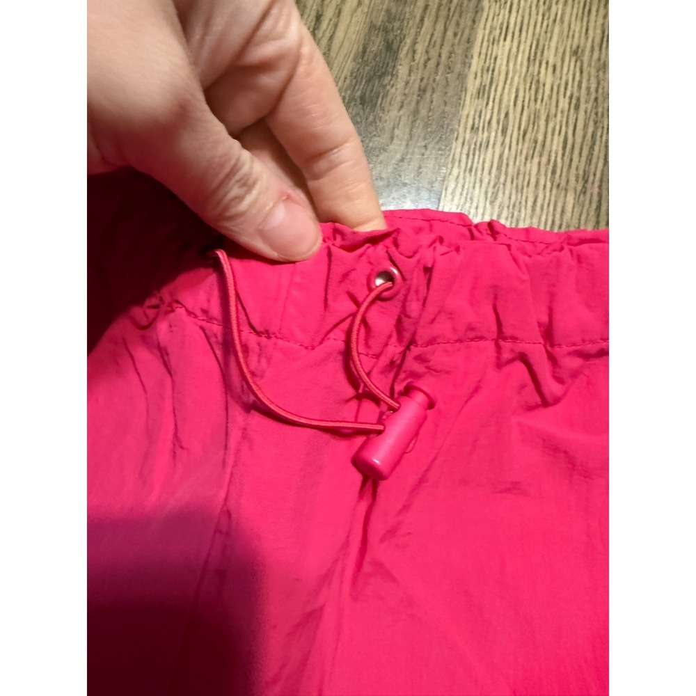 Love Tree Pants Women's Size Small Bright Pink Pull Tie Waist Cargo Pockets - Picture 6 of 13